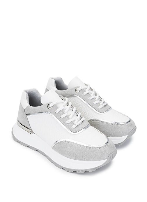 Tamer Tanca Kadın Suni Deri Beyaz Sneakers & Spor Ayakkabı - Görsel 3