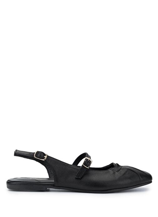 Tamer Tanca Kadın Hakiki Deri Siyah Deri Casual Ayakkabı - Görsel 2