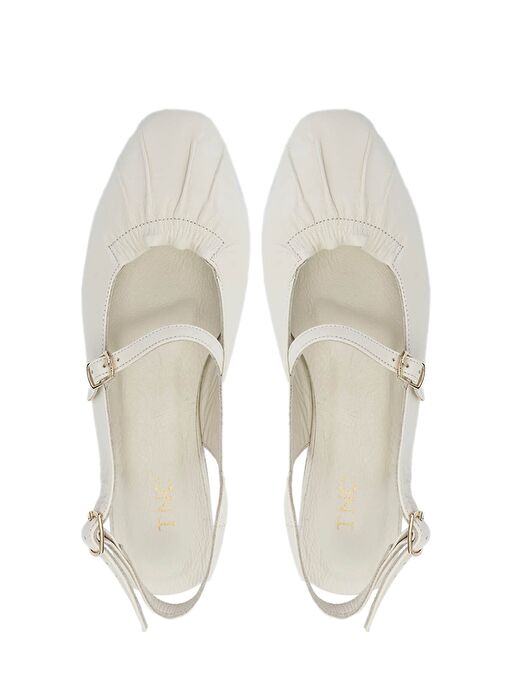 Tamer Tanca Kadın Hakiki Deri Bej Casual Ayakkabı - Görsel 6