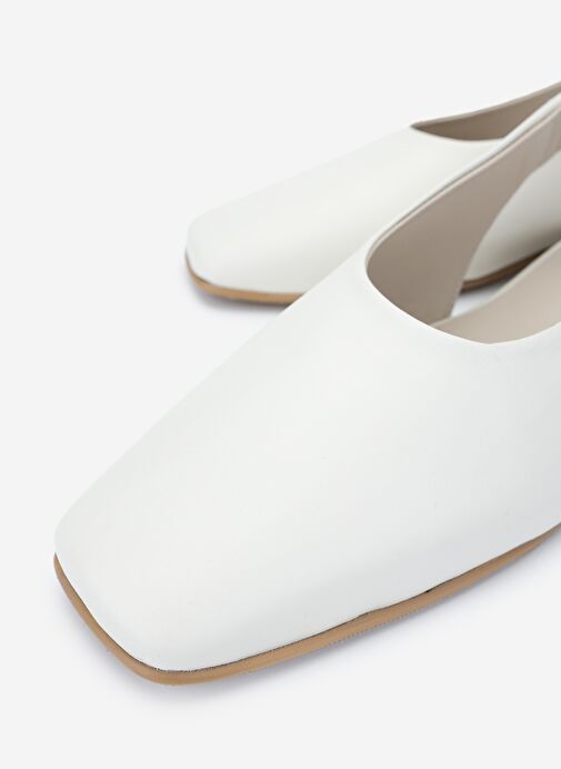 Valmenti Kadın Hakiki Deri Bej Babet - Görsel 4