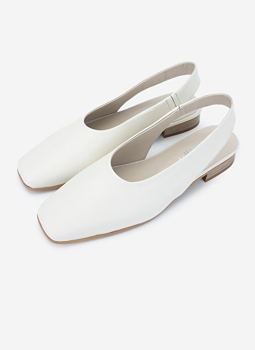 Valmenti Kadın Hakiki Deri Bej Babet - Görsel 6