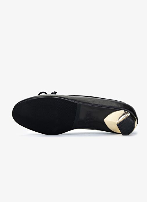 Valmenti Kadın Hakiki Deri Siyah Deri Babet Ayakkabı - Görsel 6