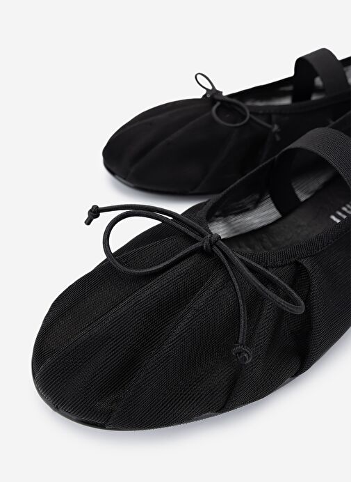 Valmenti Kadın Hakiki Deri Siyah Babet Ayakkabı - Görsel 4