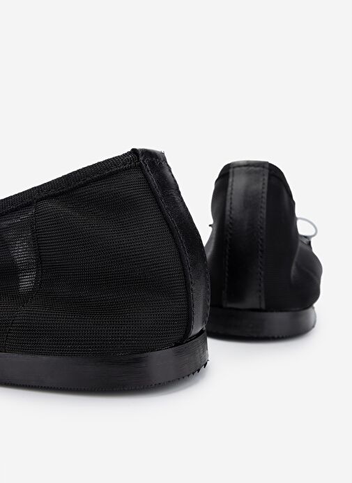 Valmenti Kadın Hakiki Deri Siyah Babet Ayakkabı - Görsel 5