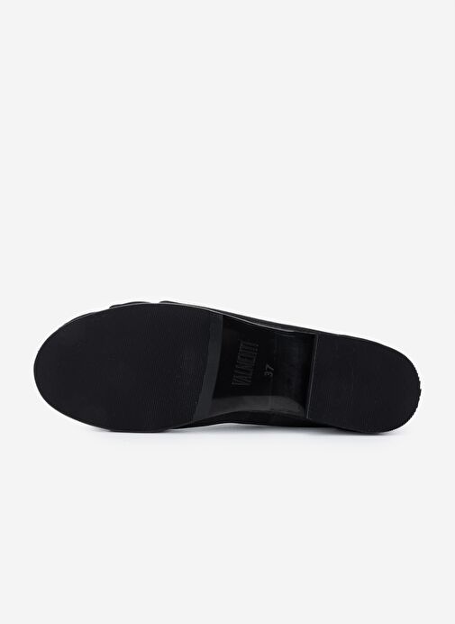 Valmenti Kadın Hakiki Deri Siyah Babet Ayakkabı - Görsel 6