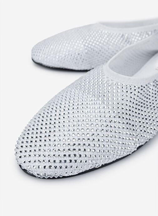 Valmenti Kadın Deri & Tekstil Beyaz Babet Ayakkabı - Görsel 4