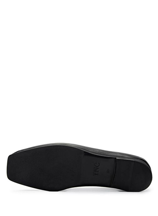 Tamer Tanca Kadın Hakiki Deri Siyah Deri Babet Ayakkabı - Görsel 4