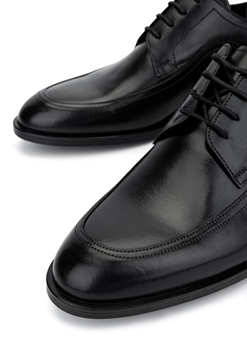 Tamer Tanca Erkek Hakiki Deri Siyah Deri Klasik Ayakkabı - Görsel 5