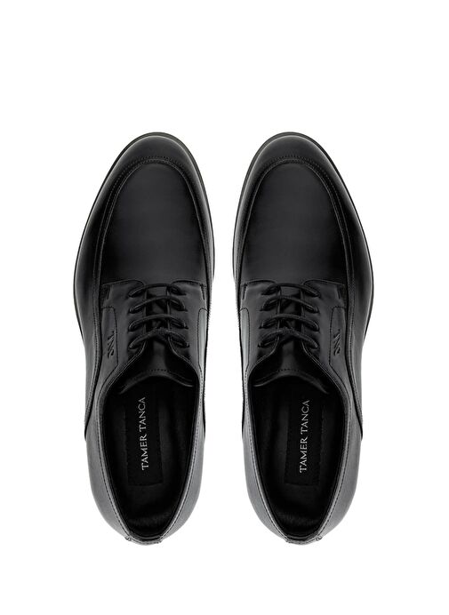 Tamer Tanca Erkek Hakiki Deri Siyah Deri Klasik Ayakkabı - Görsel 6