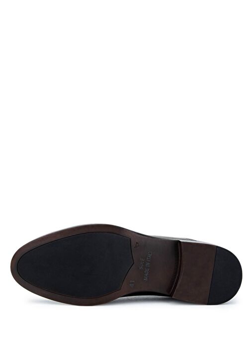 Tamer Tanca Erkek Hakiki Deri Siyah Deri Klasik Ayakkabı - Görsel 4