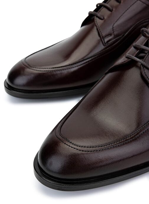 Tamer Tanca Erkek Hakiki Deri Kahverengi Klasik Ayakkabı - Görsel 5