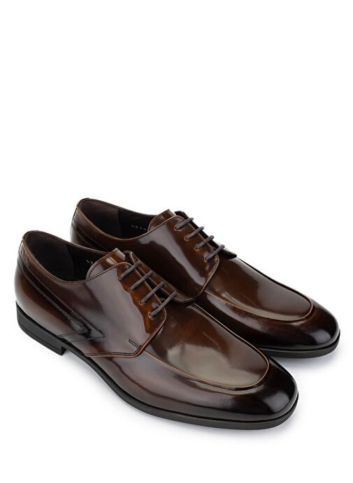 Tamer Tanca Erkek Hakiki Deri Kahverengi Klasik Ayakkabı - Görsel 3