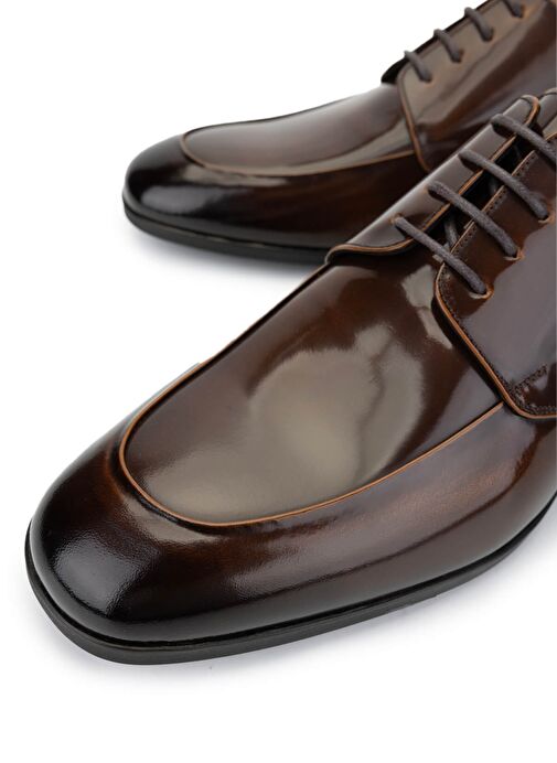 Tamer Tanca Erkek Hakiki Deri Kahverengi Klasik Ayakkabı - Görsel 4