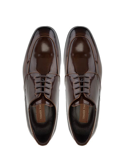 Tamer Tanca Erkek Hakiki Deri Kahverengi Klasik Ayakkabı - Görsel 6