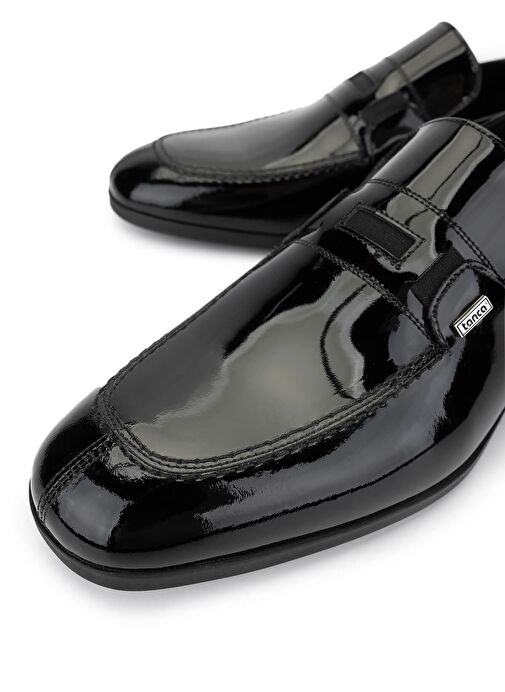 Tamer Tanca Erkek Hakiki Deri Siyah Rugan Klasik Ayakkabı - Görsel 4