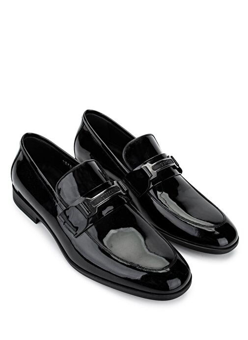 Tamer Tanca Erkek Hakiki Deri Siyah Rugan Klasik Ayakkabı - Görsel 3