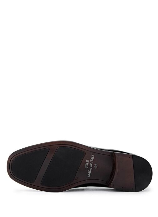 Tamer Tanca Erkek Hakiki Deri Siyah Rugan Klasik Ayakkabı - Görsel 4