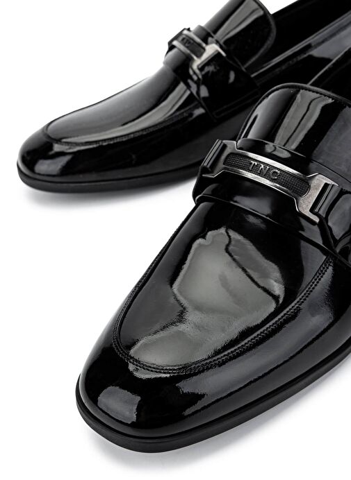 Tamer Tanca Erkek Hakiki Deri Siyah Rugan Klasik Ayakkabı - Görsel 5