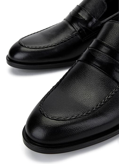 Tamer Tanca Erkek Hakiki Deri Siyah Deri Klasik Ayakkabı - Görsel 5