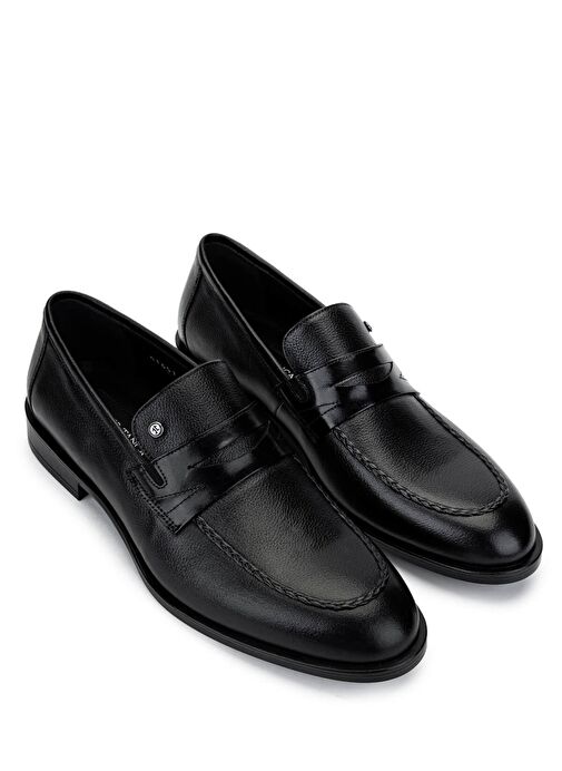 Tamer Tanca Erkek Hakiki Deri Siyah Deri Klasik Ayakkabı - Görsel 3