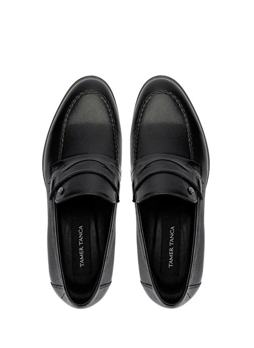 Tamer Tanca Erkek Hakiki Deri Siyah Deri Klasik Ayakkabı - Görsel 6