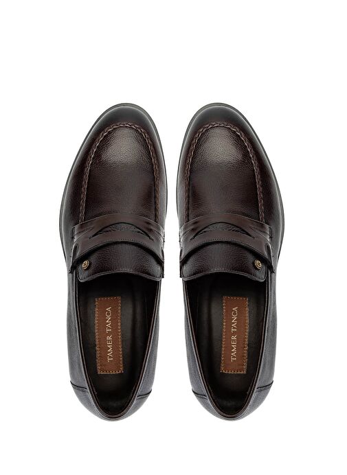 Tamer Tanca Erkek Hakiki Deri Kahverengi Klasik Ayakkabı - Görsel 6