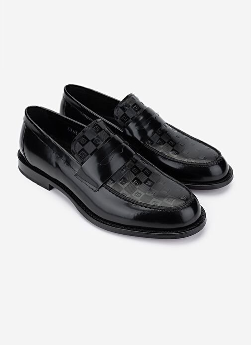 Valmenti Erkek Hakiki Deri Siyah Açma Klasik Ayakkabı - Görsel 3