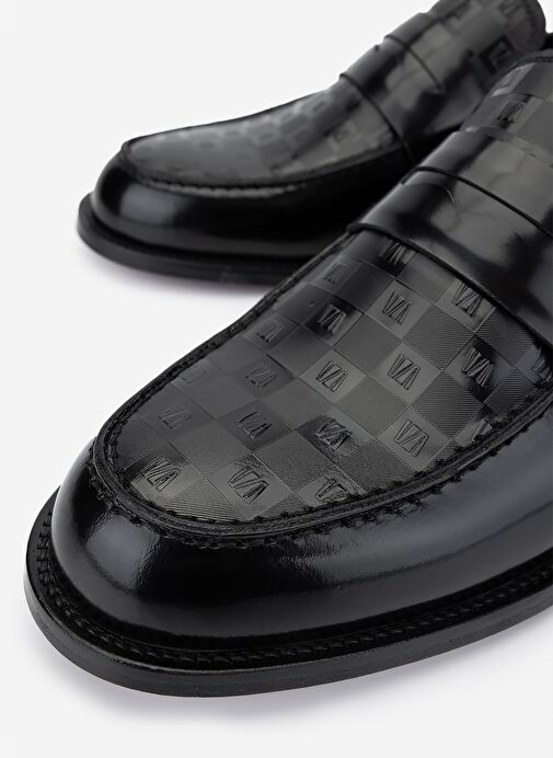 Valmenti Erkek Hakiki Deri Siyah Açma Klasik Ayakkabı - Görsel 4