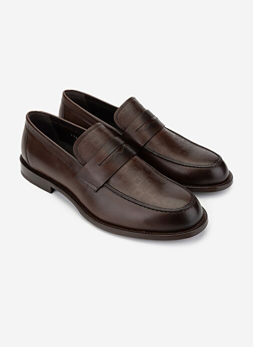 Valmenti Erkek Hakiki Deri Kahverengi Klasik Ayakkabı - Görsel 3