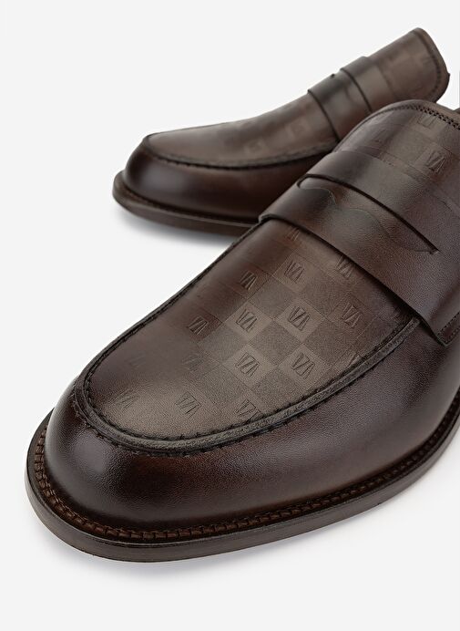 Valmenti Erkek Hakiki Deri Kahverengi Klasik Ayakkabı - Görsel 4