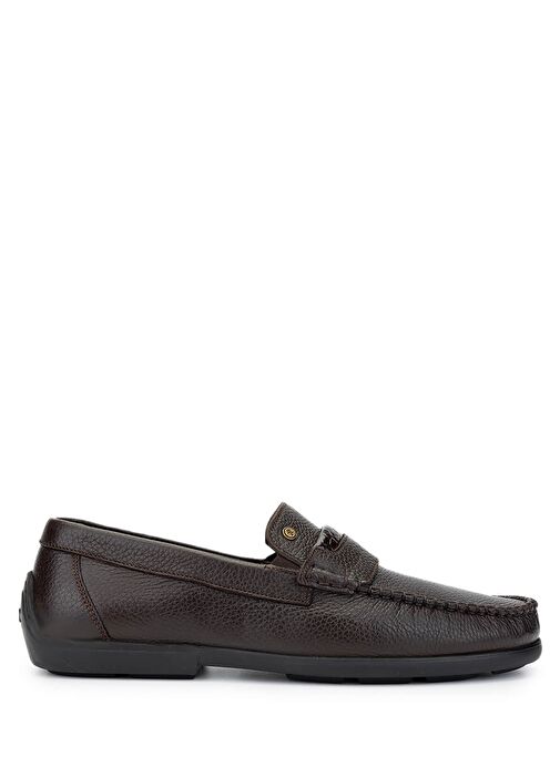Tamer Tanca Erkek Hakiki Deri Kahverengi Loafer Ayakkabı - Görsel 2