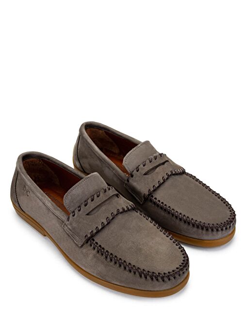 Tamer Tanca Erkek Hakiki Deri Vizon Nubuk Loafer Ayakkabı - Görsel 3