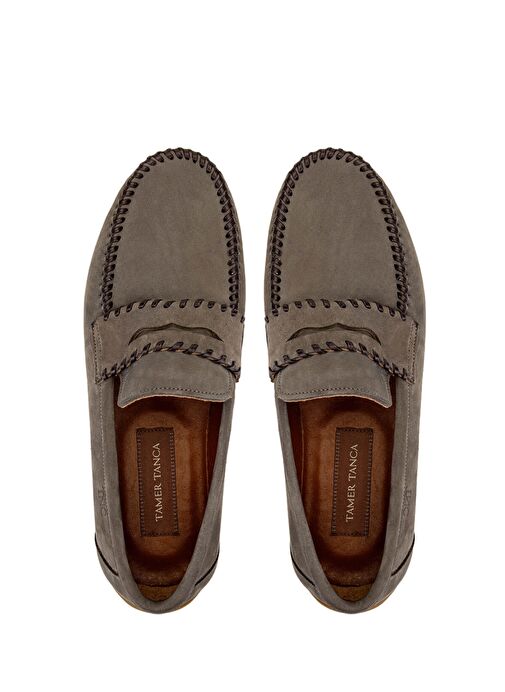 Tamer Tanca Erkek Hakiki Deri Vizon Nubuk Loafer Ayakkabı - Görsel 6