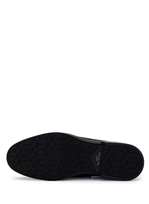 Tamer Tanca Erkek Hakiki Deri Siyah Nubuk Loafer Ayakkabı - Görsel 4