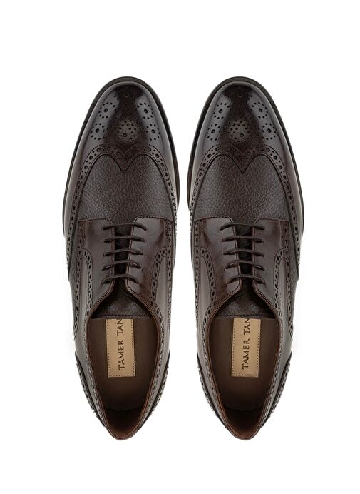 Tamer Tanca Erkek Hakiki Deri Kahverengi Klasik Ayakkabı - Görsel 6