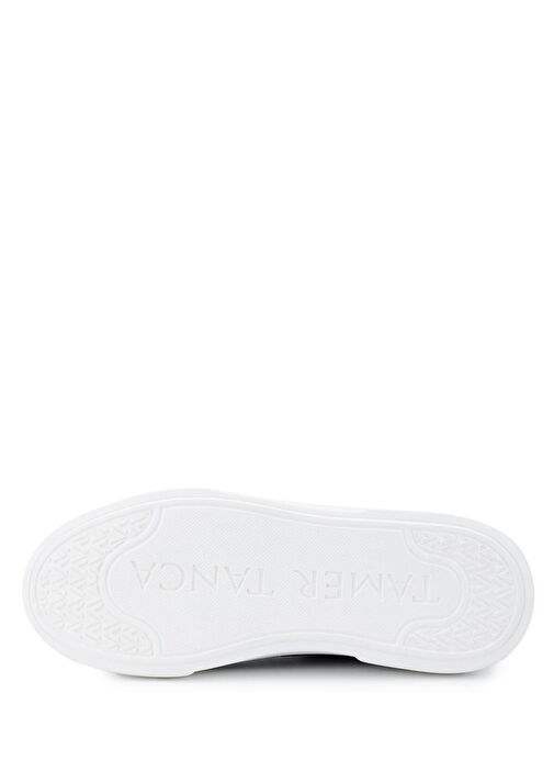 Tamer Tanca Erkek Hakiki Deri Siyah Floter Sneakers & Spor Ayakkabı - Görsel 5