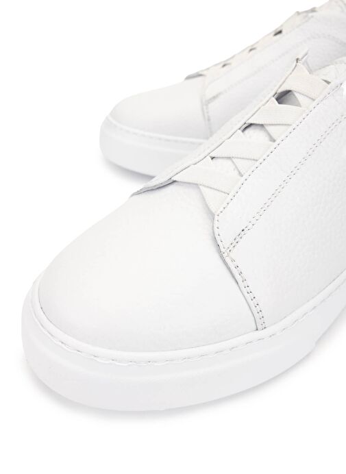 Tamer Tanca Erkek Hakiki Deri Beyaz Sneakers & Spor Ayakkabı - Görsel 4