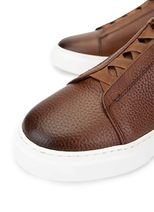 Tamer Tanca Erkek Hakiki Deri Taba Sneakers & Spor Ayakkabı - Görsel 4