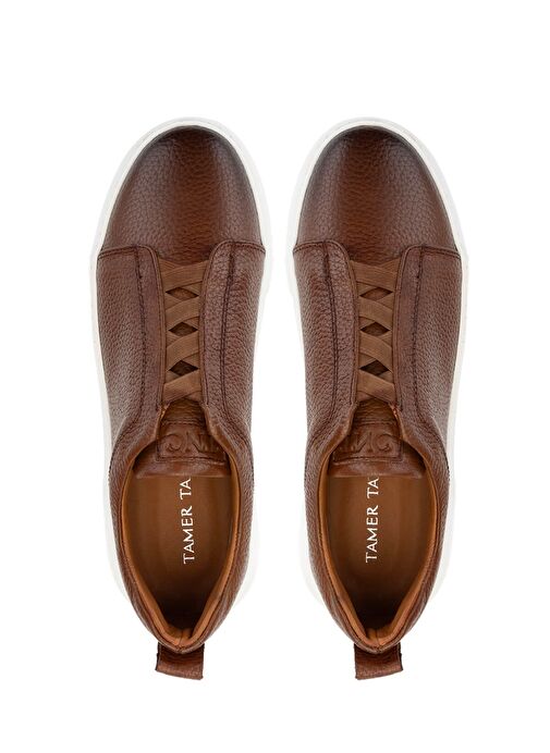 Tamer Tanca Erkek Hakiki Deri Taba Sneakers & Spor Ayakkabı - Görsel 6