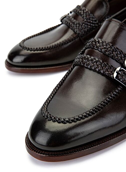 Tamer Tanca Erkek Hakiki Deri Kahverengi Klasik Ayakkabı - Görsel 5