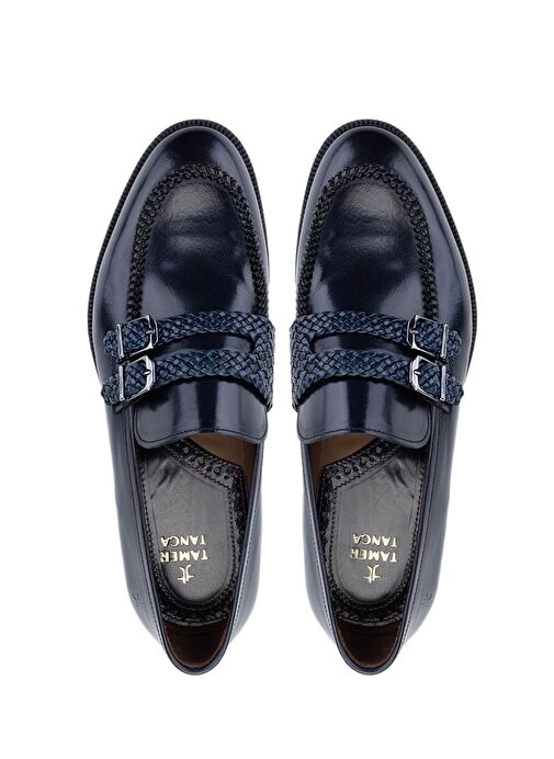 Tamer Tanca Erkek Hakiki Deri Lacivert Klasik Ayakkabı - Görsel 6