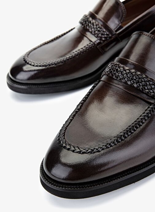 Valmenti Erkek Hakiki Deri Kahverengi Klasik Ayakkabı - Görsel 4