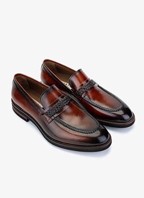 Valmenti Erkek Hakiki Deri Taba Klasik Ayakkabı - Görsel 3