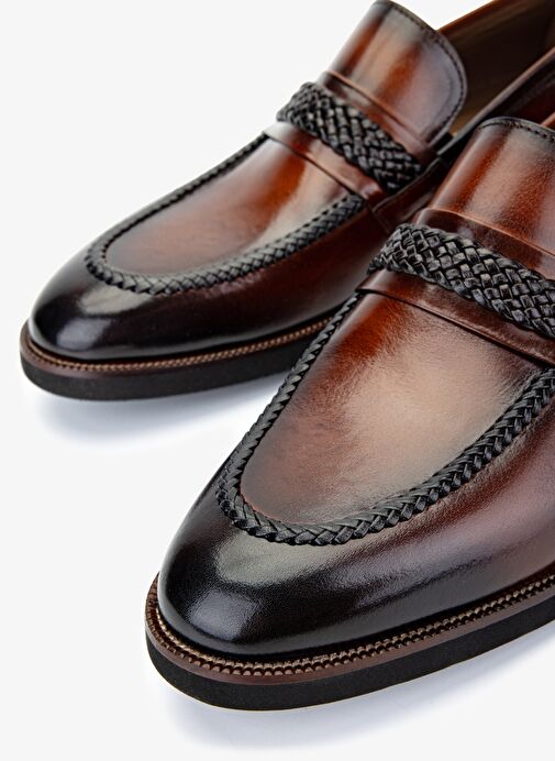 Valmenti Erkek Hakiki Deri Taba Klasik Ayakkabı - Görsel 4