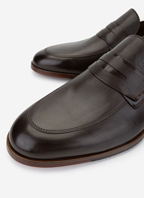 Valmenti Erkek Hakiki Deri Kahverengi Klasik Ayakkabı - Görsel 4