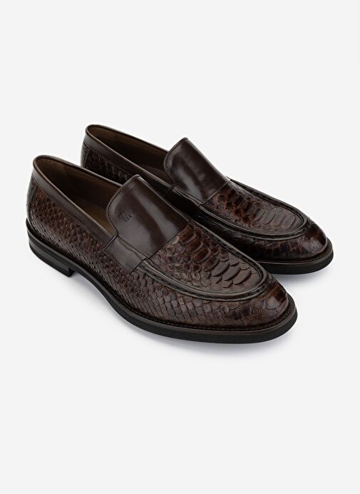 Valmenti Erkek Hakiki Deri Kahverengi Klasik Ayakkabı - Görsel 3