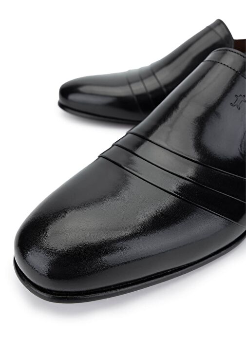 Tamer Tanca Erkek Hakiki Deri Siyah Klasik Ayakkabı - Görsel 4