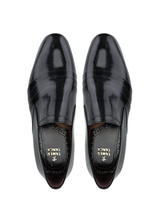 Tamer Tanca Erkek Hakiki Deri Siyah Klasik Ayakkabı - Görsel 6