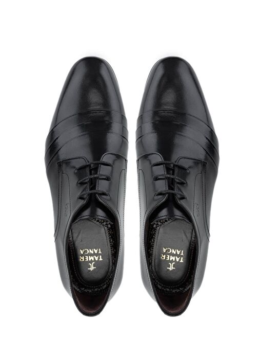 Tamer Tanca Erkek Hakiki Deri Siyah Klasik Ayakkabı - Görsel 6