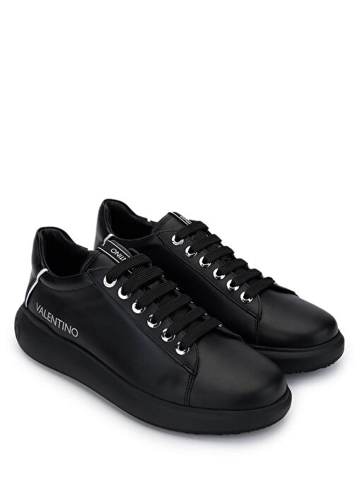 Mario Valentino Unisex Hakiki Deri Siyah Sneakers & Spor Ayakkabı - Görsel 3